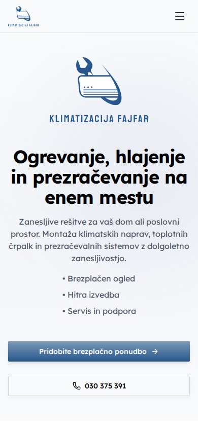 Klimatizacija fajfar on a phone